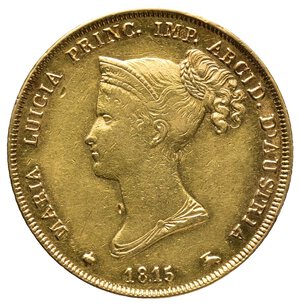 obverse: PARMA - Maria Luigia - 40 Lire oro 1815