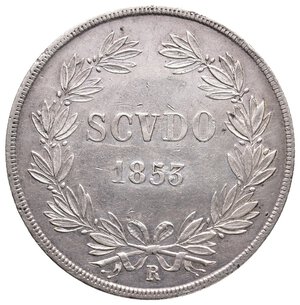 obverse: STATO PONTIFICIO - Pio IX - Scudo argento 1853 R