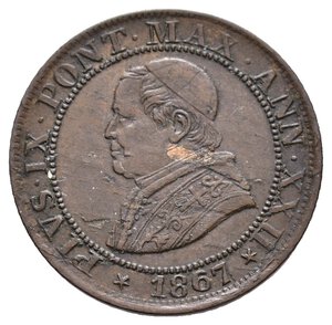 reverse: STATO PONTIFICIO - Pio IX - 1/2 Soldo 1867