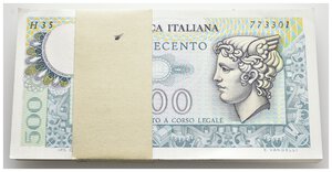 obverse: MAZZETTA 100 Pezzi 500 Lire Mercurio FDS