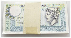 obverse: MAZZETTA 100 Pezzi 500 Lire Mercurio FDS