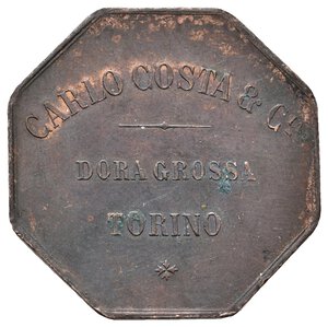 reverse: Gettone Carlo Costa Torino