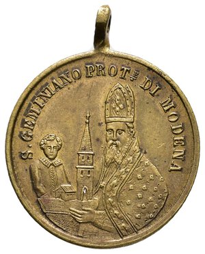 obverse: Medaglia votiva San Geminiano Modena  1854 - diam . 26 mm