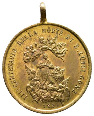 obverse: Medaglia Votiva San Luigi Gonzaga- Leone XIII - diam.26 mm