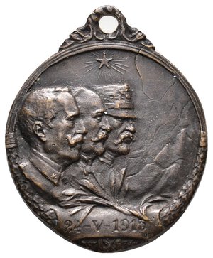 reverse: Medaglia 1915 coi protagonisti del risorgimento