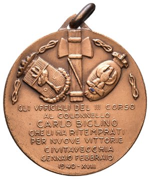 obverse: Medaglia Fascista Civitavecchia 1940  - diam.31 mm