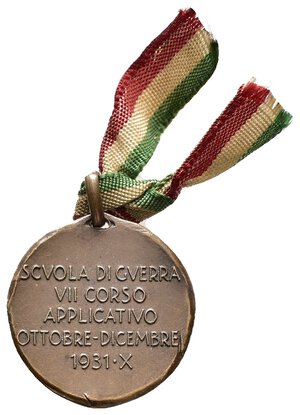 reverse: Medaglia Scuola di Guerra 1931 - diam.26 mm