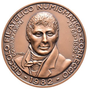 obverse: Medaglia 150° anniversario Musicista Bonifazio Asioli - 1982 -bronzo - diam.60 mm - Tiratura 130 esemplari