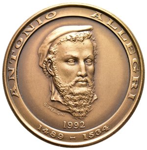 obverse: Medaglia Antonio Allegri - 1992 - bronzo - diam.60 mm - Tiratura 170 esemplari