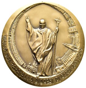 reverse: Medaglia Visita Papa Giovanni Paolo II a Carpi (MO) - 1988 - bronzo - diam.60 mm - Tiratura 300 esemplari