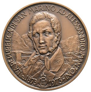 obverse: Medaglia San Marino Celebrativa Alessandro Manzoni 1973 - bronzo - diam.60 mm