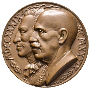 obverse: Medaglia Fascista 1939 Bicentenario Scuola Applicazione Artiglieria Genio - bronzo - diam.60 mm - in scatola