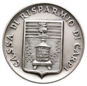 obverse: Medaglia Cassa di Risparmio di Carpi  - argento - diam.40 mm in scatola originale Johnson