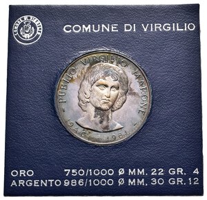 obverse: Medaglia Comune di Virgilio  - argento - in scatola originale Banca Agricola Mantovana