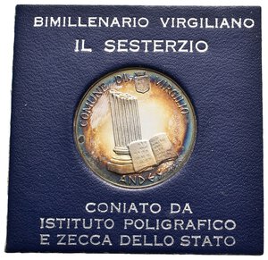 reverse: Medaglia Comune di Virgilio  - argento - in scatola originale Banca Agricola Mantovana