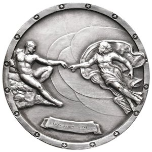 obverse: Vaticano - Giovanni Paolo II - Medaglia Ufficiale argento 1995 - diam.44 mm - 40 gr. In Scatola Originale Ipzs