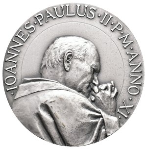 reverse: Vaticano - Giovanni Paolo II - Medaglia Ufficiale argento 1989 - diam.44 mm - 40 gr. In Scatola Originale Ipzs