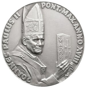 reverse: Vaticano - Giovanni Paolo II - Medaglia Ufficiale argento 1996 - diam.44 mm - 40 gr. In Scatola Originale Ipzs