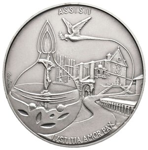 obverse: Vaticano - Giovanni Paolo II - Medaglia Ufficiale argento 2002 - diam.44 mm - 40 gr. In Scatola Originale Ipzs