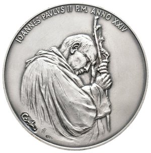 reverse: Vaticano - Giovanni Paolo II - Medaglia Ufficiale argento 2002 - diam.44 mm - 40 gr. In Scatola Originale Ipzs