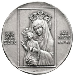 obverse: Vaticano - Giovanni Paolo II - Medaglia Ufficiale argento 1988 - diam.44 mm - 40 gr. In Scatola Originale Ipzs