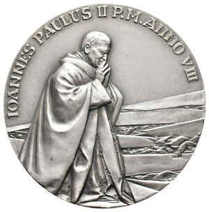 reverse: Vaticano - Giovanni Paolo II - Medaglia Ufficiale argento 1986 - diam.44 mm - 40 gr. In Scatola Originale Ipzs