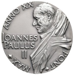 reverse: Vaticano - Giovanni Paolo II - Medaglia Ufficiale argento 1998 - diam.44 mm - 40 gr. In Scatola Originale Ipzs