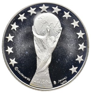 reverse: Medaglia argento Italia  90 - diam.35 mm -18 gr. In scatola originale IPZS