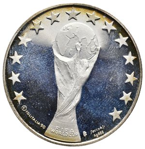 obverse: Medaglia argento Italia  90 - diam.35 mm -18 gr. In scatola originale IPZS