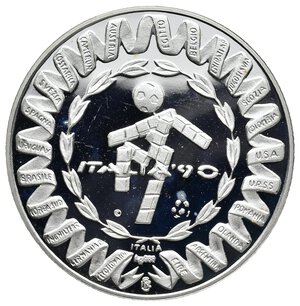 reverse: Medaglia argento Italia  90 - diam.35 mm -18 gr. In scatola originale IPZS