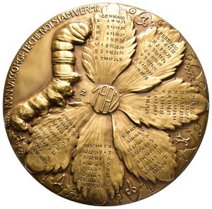 obverse: Medaglia IPZS Calendario 1982 - bronzo - diam.80 mm  - in scatola originale crepata