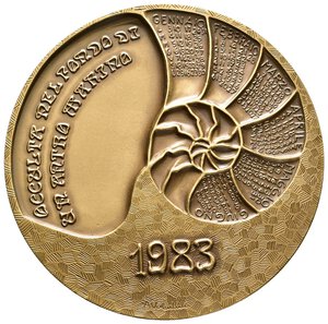 reverse: Medaglia IPZS Calendario 1983 - bronzo - diam.80 mm  - in scatola originale