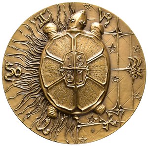 obverse: Medaglia IPZS Calendario 1981 - bronzo - diam.80 mm  - in scatola originale