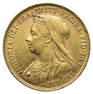 reverse: AUSTRALIA - Victoria - Sterlina oro 1901 zecca Sidney Condizioni BB