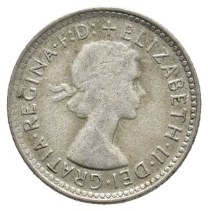 reverse: AUSTRALIA - Elisabetta II - 6 Pence argento 1960