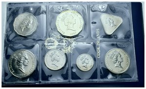 reverse: COOK ISLANDS - Elisabetta II - Set 1988 in confezione originale