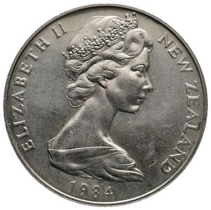 reverse: NEW ZEALAND - Elisabetta II  - 1 Dollar 1984