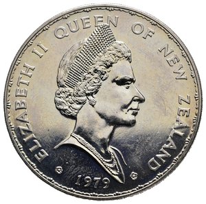 reverse: NEW ZEALAND - Elisabetta II  - 1 Dollar 1979