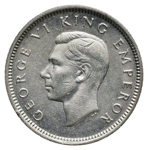 reverse: NEW ZEALAND - George VI  - Six Pence argento 1939