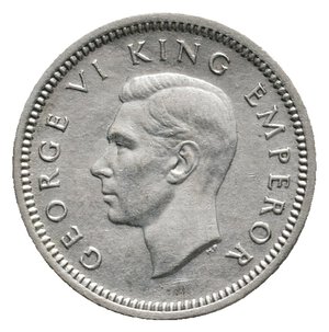 reverse: NEW ZEALAND - George VI  - 3 Pence argento 1941