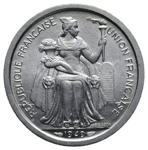 reverse: OCEANIA FRANCESE - 2 Francs 1949 FDC