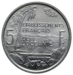 obverse: OCEANIA FRANCESE - 5 Francs 1952 FDC
