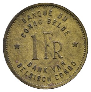 reverse: CONGO BELGA - 1 Franc 1947