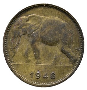 obverse: CONGO BELGA - 1 Franc 1946