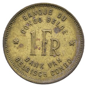 reverse: CONGO BELGA - 1 Franc 1946