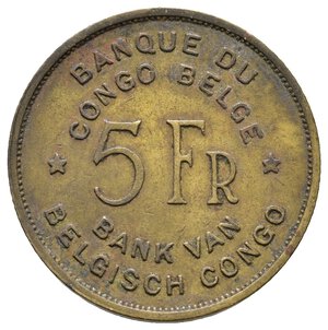 reverse: CONGO BELGA - 5 Francs 1947