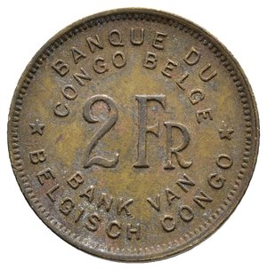 reverse: CONGO BELGA - 2 Francs 1947