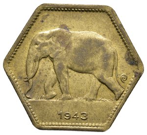 obverse: CONGO BELGA - 2 Francs 1943