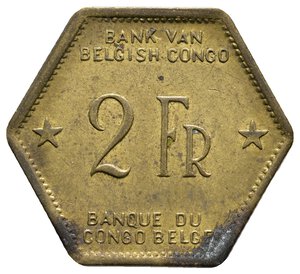 reverse: CONGO BELGA - 2 Francs 1943
