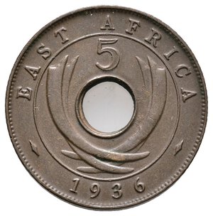 obverse: EAST AFRICA - Edward VIII - 5 Cents 1936